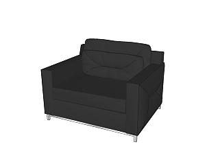 现代单人沙发草图大师模型，沙发SU模型免费下载