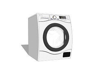 现代洗衣机su模型，洗衣机草图大师模型下载