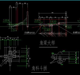 仿古亭CAD施工图，仿古亭CAD建筑图纸下载