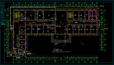 现代医院医技楼建筑cad施工图，医院cad竣工图下载