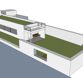 柯布西耶作品现代住宅草图大师模型下载