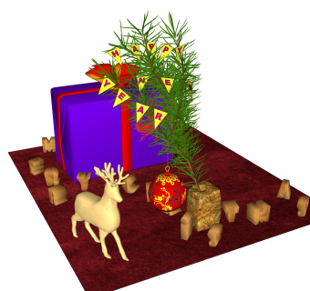 圣诞装饰摆件草图大师模型,现代装饰品su模型下载