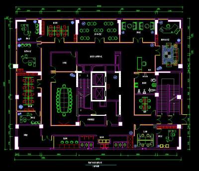  现代办公空间整套施工图平顶地立面大样CAD图纸，办公室CAD设计图纸下载