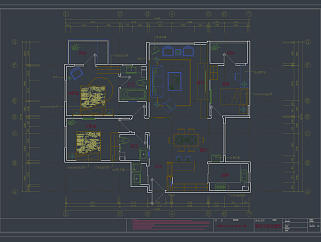 混搭风格的一套CAD施工图,样板房CAD图纸下载