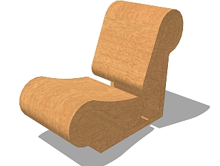 自然风户外<em>躺椅</em>草图大师模型，<em>躺椅</em>sketchup模型下载
