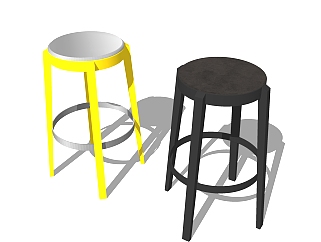 现代<em>吧台椅</em>su免费模型，<em>吧台椅</em>sketchup模型下载
