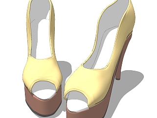 现代高跟<em>鞋</em>草图大师模型，高跟<em>鞋</em>sketchup模型下载