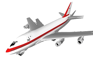 现代民航<em>客机</em>草图大师模型，飞机sketchup模型
