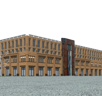 欧式新古典办公楼草图大师模型，新古典办公楼sketchup模型免费下载