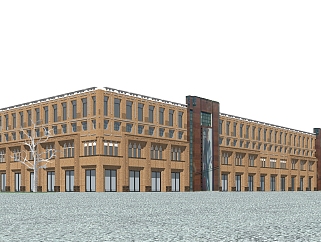 欧式新古典办公楼草图大师模型，新古典办公楼sketchup模型免费下载