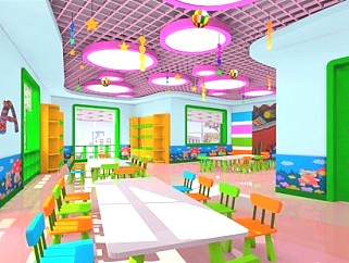 幼儿园餐厅布置效果图
