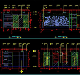 餐厅小包间CAD施工图，餐厅小包间CAD图纸下载