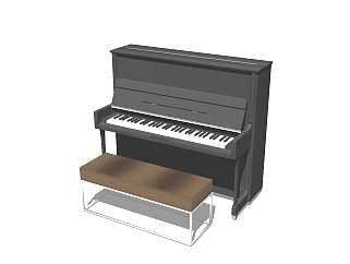 <em>现代钢琴</em>su模型，钢琴草图大师模型下载