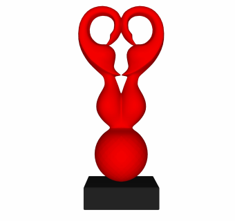 现代鹤型饰品草图大师模型，饰品sketchup模型下载