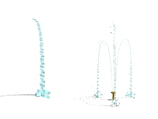 旱地喷泉、喷涌草图大师模型，喷泉sketchup模型下载