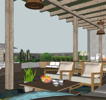 民宿su模型，民宿sketchup模型下载