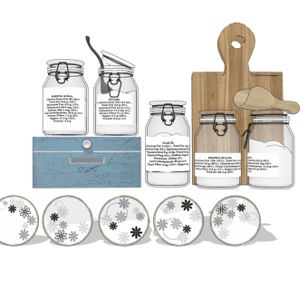  现代储物罐草图大师模型，储物罐SU模型下载