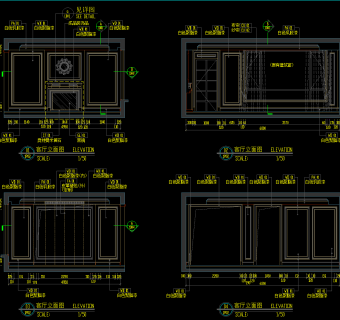别墅样板间室内施工图，样板间装饰CAD施工图纸下载