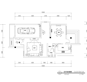 祥细家装衣帽间，客厅卧室户型图三居CAD，免费下载