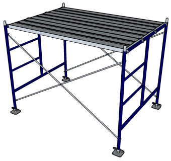 工业脚手架草图大师模型，脚手架SU模型下载
