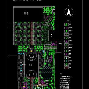 小游园公园绿化设计图，公园cad设计图纸下载