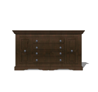 中式边柜草图大师模型，边柜SKP模型