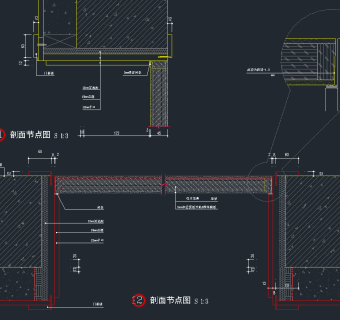 实木门施工图CAD大样，实木门CAD图纸下载