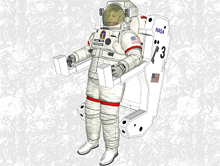 现代太空<em>宇航员</em>草图大师模型，人物su模型免费下载