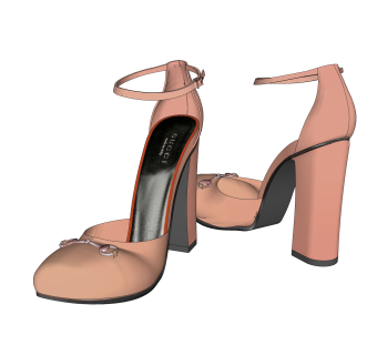 现代高跟鞋草图大师模型,服装店衣架su模型下载