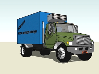 现代卡车<em>货车</em>草图大师模型，卡车sketchup模型