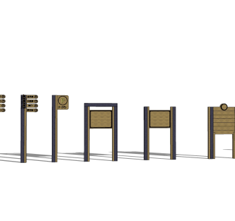 现代路标指示牌skb模型分享，路标指示牌SU模型下载
