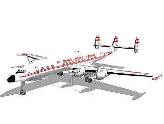 现代飞机免费su模型，现代飞机sketchup模型，飞机草图大师素材下载