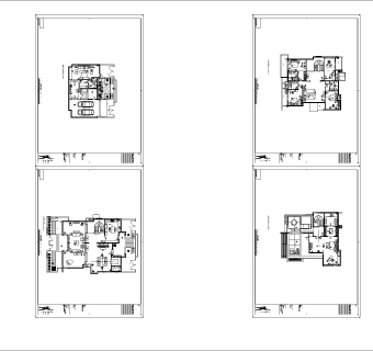 武汉水岸星城家居CAD施工图套图，家居CAD建筑图纸下载