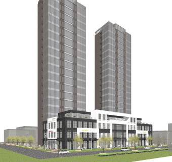 现代办公楼草图大师模型，办公楼sketchup模型免费下载