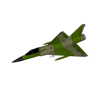 现代幻影2000战斗机草图大师模型，战斗机su模型下载