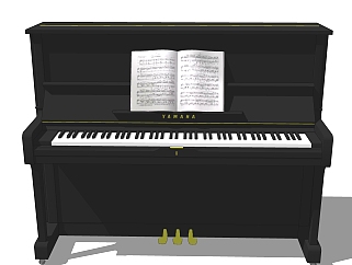 <em>现代钢琴</em>草图大师模型，钢琴SKB文件下载
