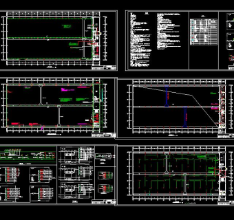 工厂厂房车间电气施工图CAD图纸