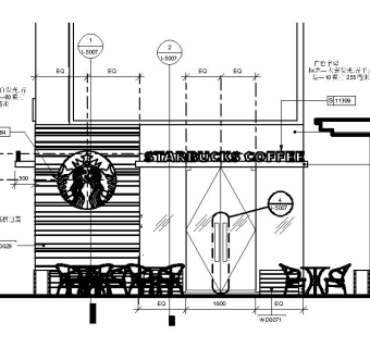 连锁店咖啡厅室内设计施工图