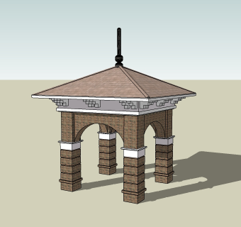 景观亭SU模型免费下载，景观亭草图大师模型