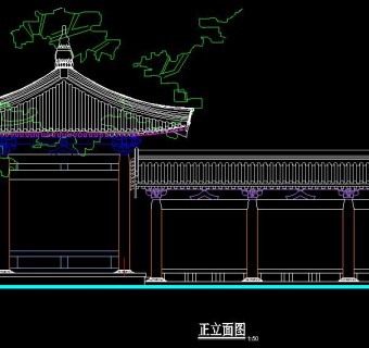 驿廊CAD施工图，驿廊CAD图纸下载