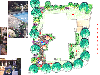中房森林别墅庭院景观设计3套方案方案一