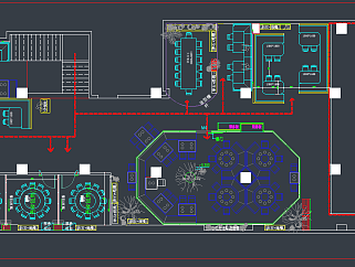 餐厅CAD平面施工图下载、餐厅dwg文件下载