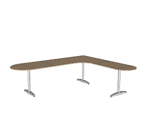 现代<em>实木餐桌</em>su模型，创意桌子草图大师模型下载