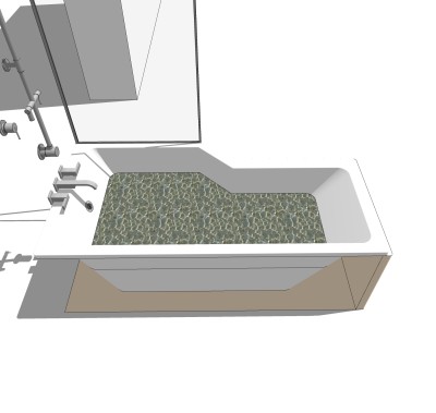 现代浴缸草图大师模型，浴缸SKB文件下载