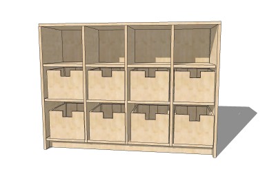 日式储物柜SU模型下载，储物柜草图大师模型sketchup模型