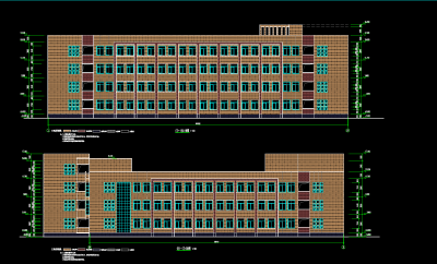 小学高层综合楼建筑施工图，教学楼CAD施工图纸下载