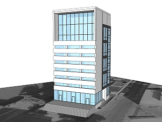 大卫·奇普菲尔德设计的办公楼草图大师模型下载、办公楼su模型下载