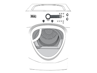  洗衣机SU模型，现代洗衣机草图大师模型