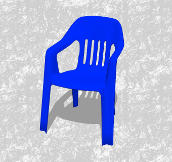 现代创意小座椅草图大师模型，扶手背靠椅su模型下载