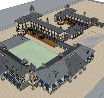 酒店草图大师模型下载、酒店su模型下载